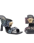 Fendi x Versace Glitter mules