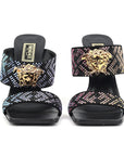 Fendi x Versace Glitter mules