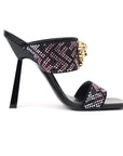 Fendi x Versace Glitter mules