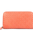 Nappa Intrecciato Zip Around Wallet