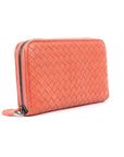 Nappa Intrecciato Zip Around Wallet