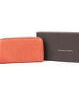 Nappa Intrecciato Zip Around Wallet
