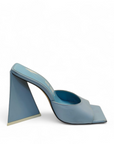 The Attico Sky Blue Leather Devon Open Toe Sandals - EU 36