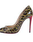 Christian Louboutin Patent Leather Leopard print leather Heels Size EU 37
