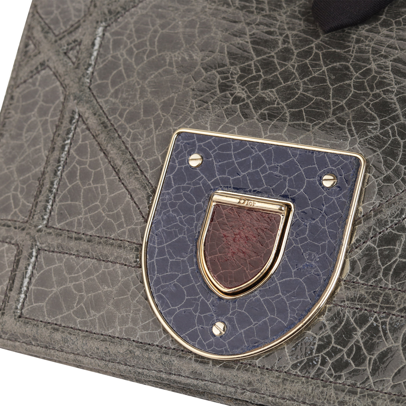 Dior Green Ceramic Effect Leather Diorama Club Shoulder Bag