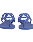 Hermes Rubber Womens Egerie Sandals 36 Bleu Outremer