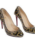 Christian Louboutin Patent Leather Leopard print leather Heels Size EU 37