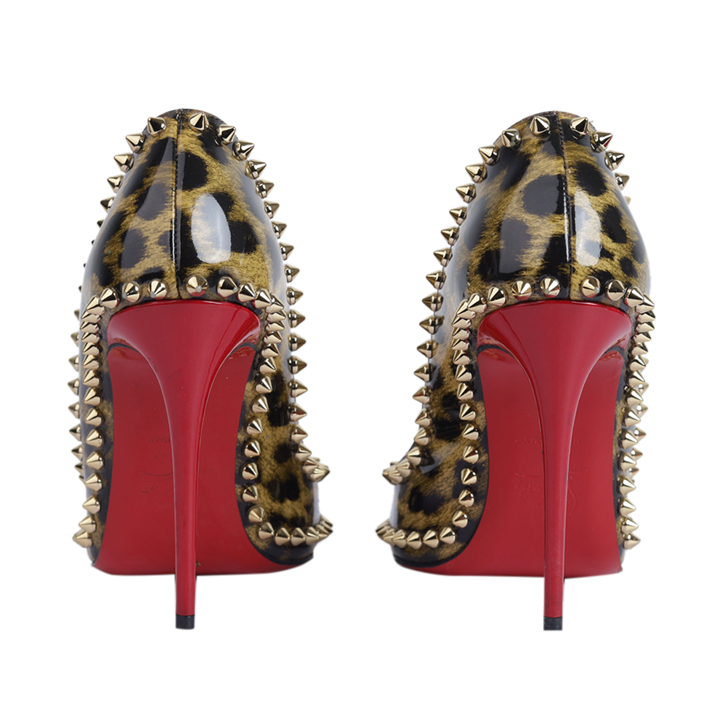 Christian Louboutin Patent Leather Leopard print leather Heels Size EU 37