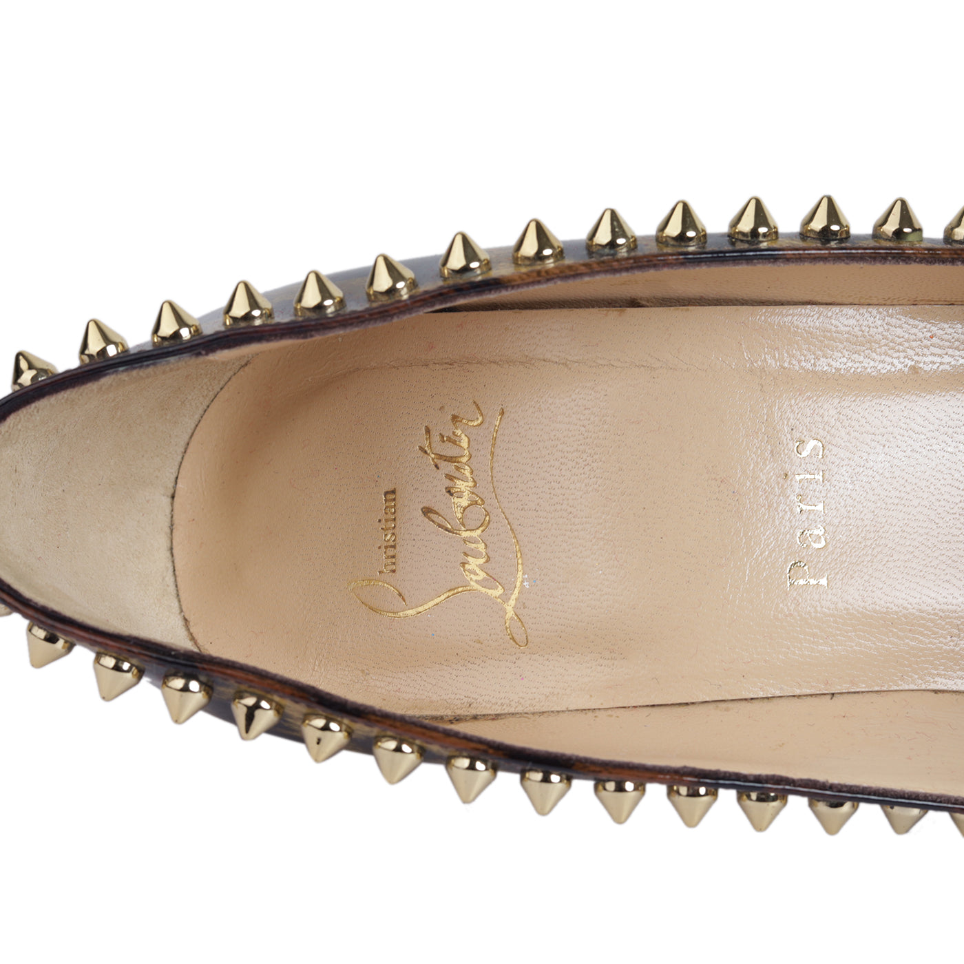 Christian Louboutin Patent Leather Leopard print leather Heels Size EU 37