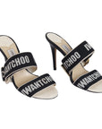 Jimmy Choo Web Bailey Logo Ankle Strap Sandals