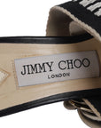Jimmy Choo Web Bailey Logo Ankle Strap Sandals