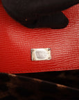 Dolce & Gabbana Red Lizard Embossed Leather Medium Miss Monica Bag