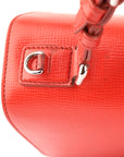 Dolce & Gabbana Red Lizard Embossed Leather Medium Miss Monica Bag