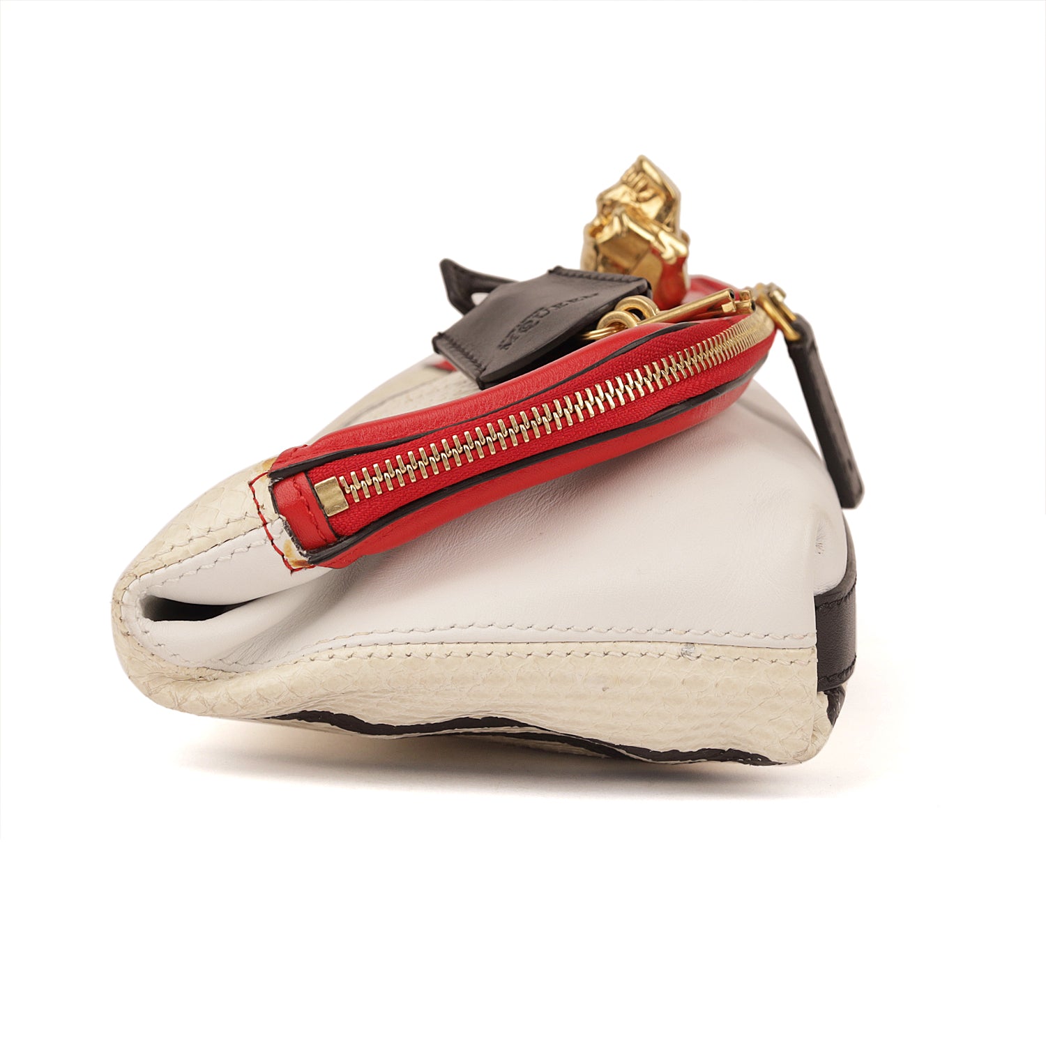 Alexander McQueen Multicolour Skull Padlock Foldover Clutch