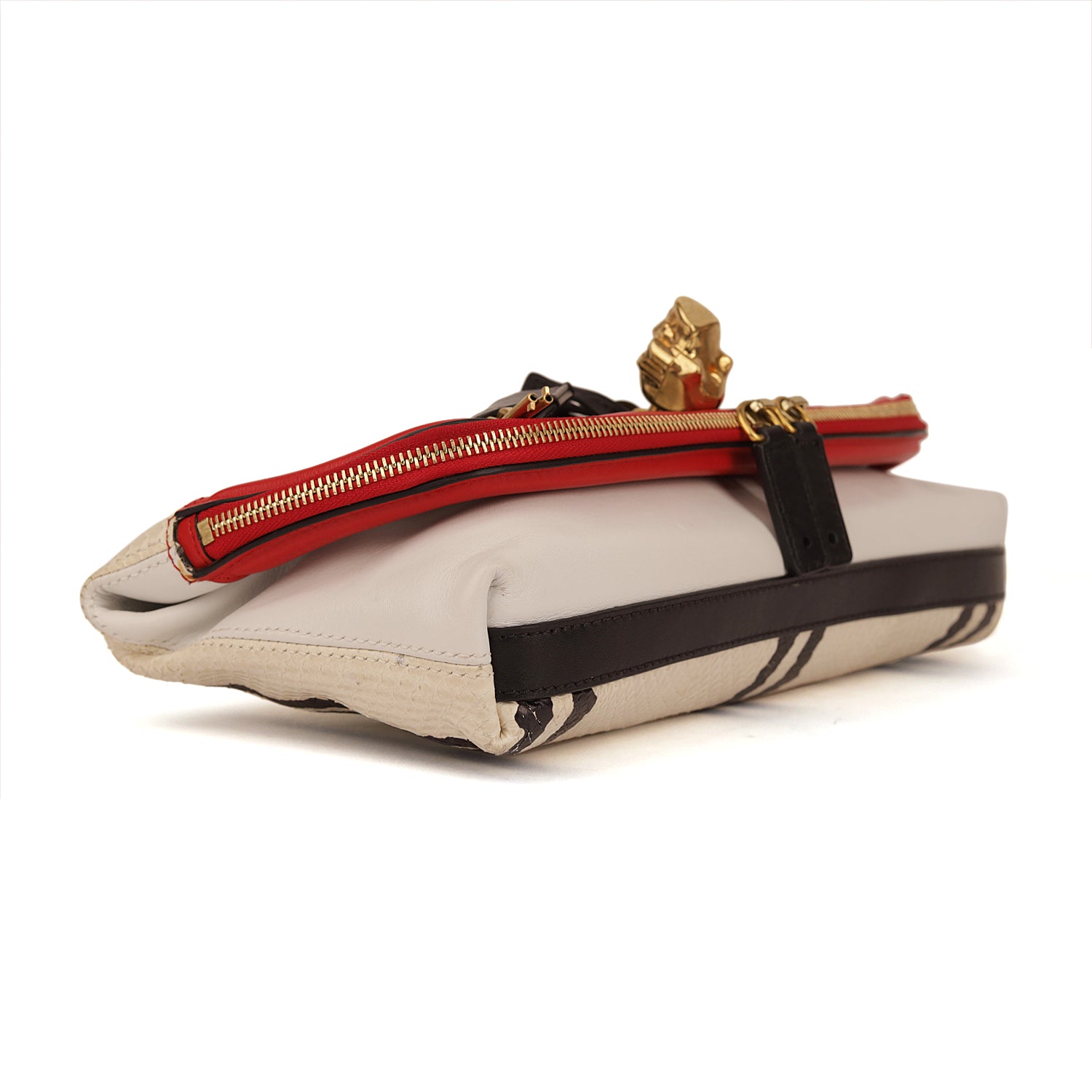 Alexander McQueen Multicolour Skull Padlock Foldover Clutch