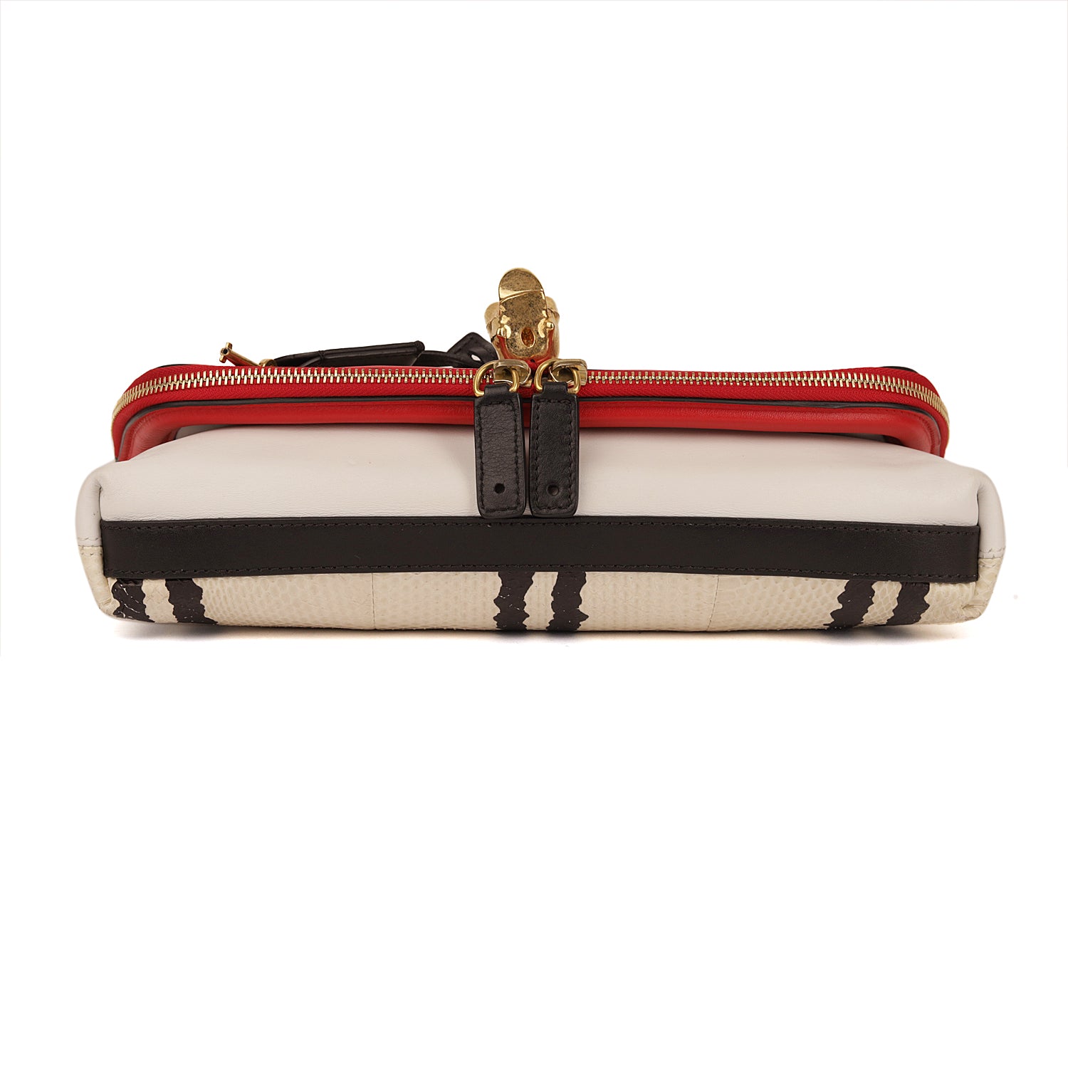 Alexander McQueen Multicolour Skull Padlock Foldover Clutch