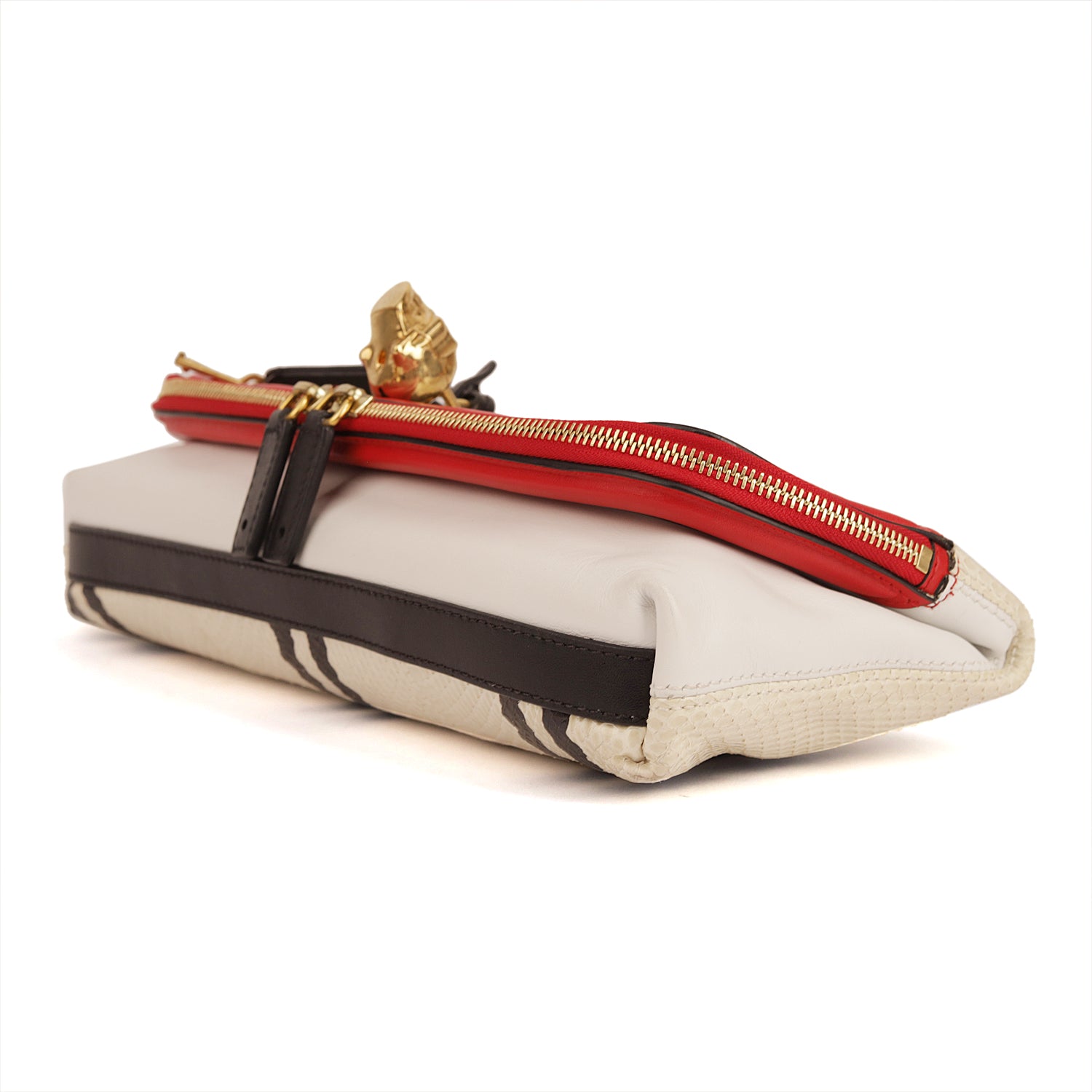 Alexander McQueen Multicolour Skull Padlock Foldover Clutch