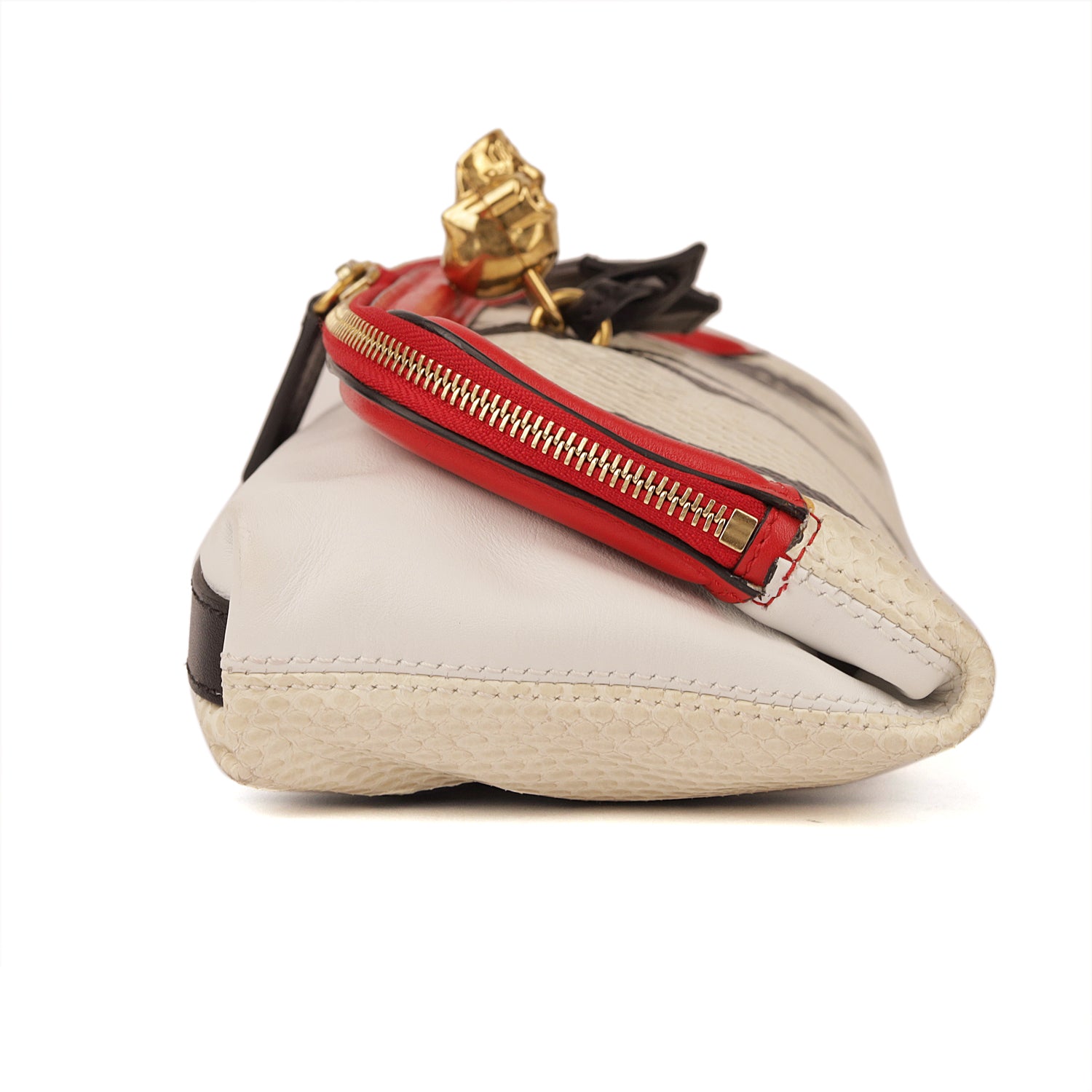 Alexander McQueen Multicolour Skull Padlock Foldover Clutch
