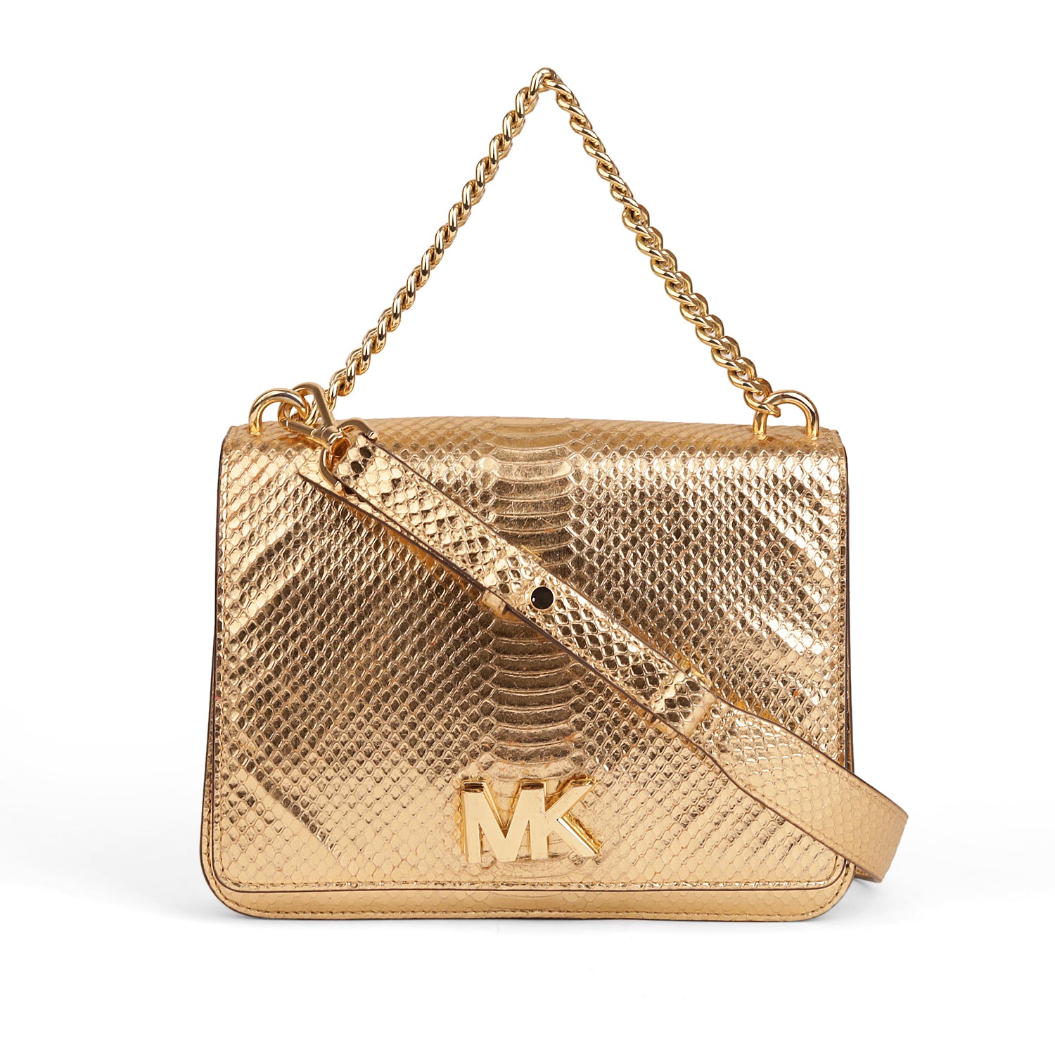 Michael Kors Python Skin Flap Crossbody Bag
