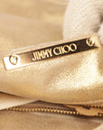 Jimmy Choo Beige Shimmering Suede Chandra Clutch