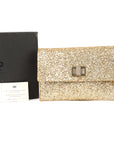 Anya Hindmarch Metallic Gold Glitter Valorie Clutch