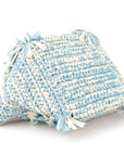 Corallina Santo Domingo Blue Raffia Bag