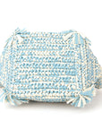 Corallina Santo Domingo Blue Raffia Bag