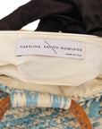 Corallina Santo Domingo Blue Raffia Bag