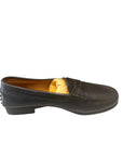 Tod's Black Leather Gommino Penny Slip On Loafers EU 39