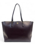 Tory Burch Burgundy Leather Emerson Tote Bag