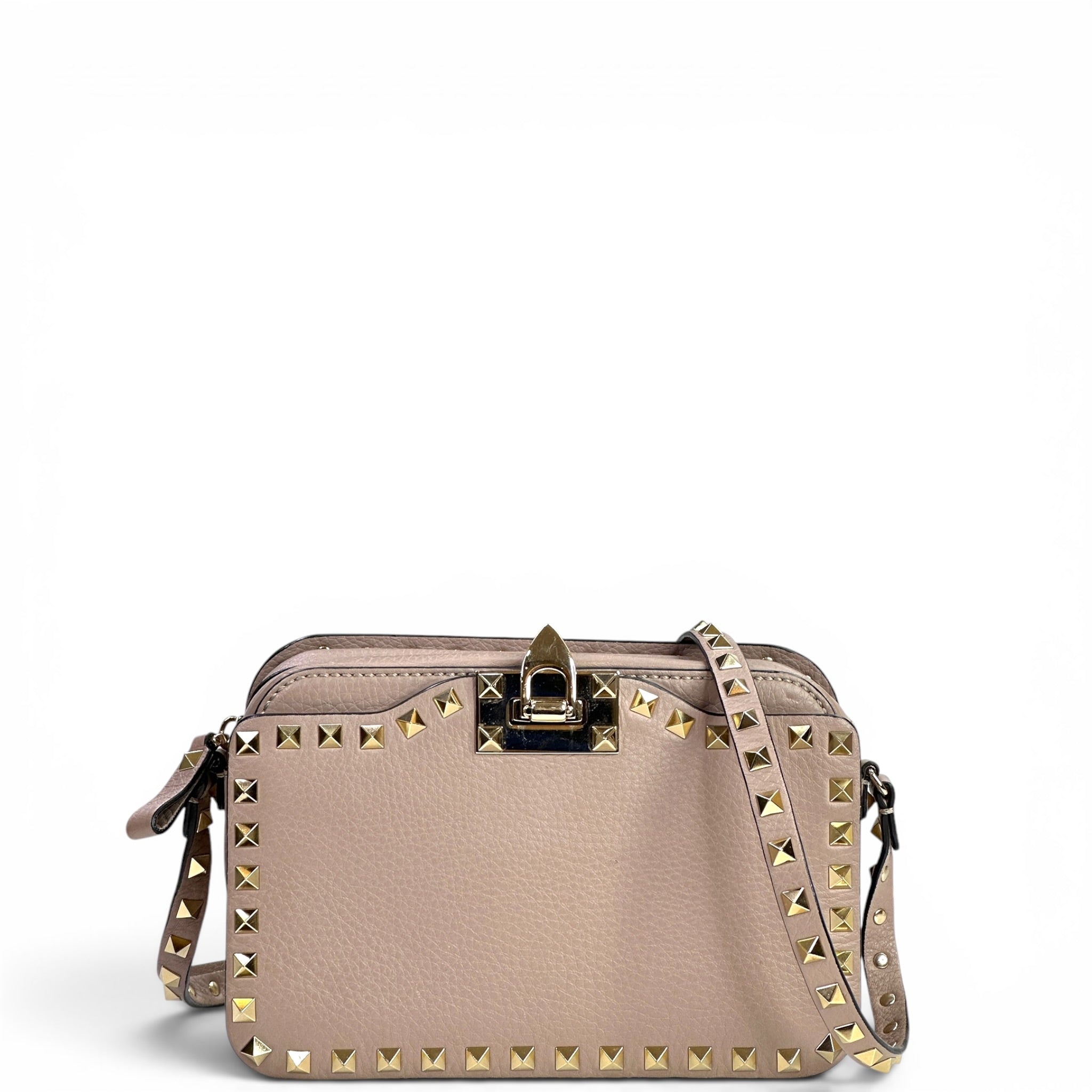 Valentino Garavani Rockstud Shoulder Bag Calfskin Leather