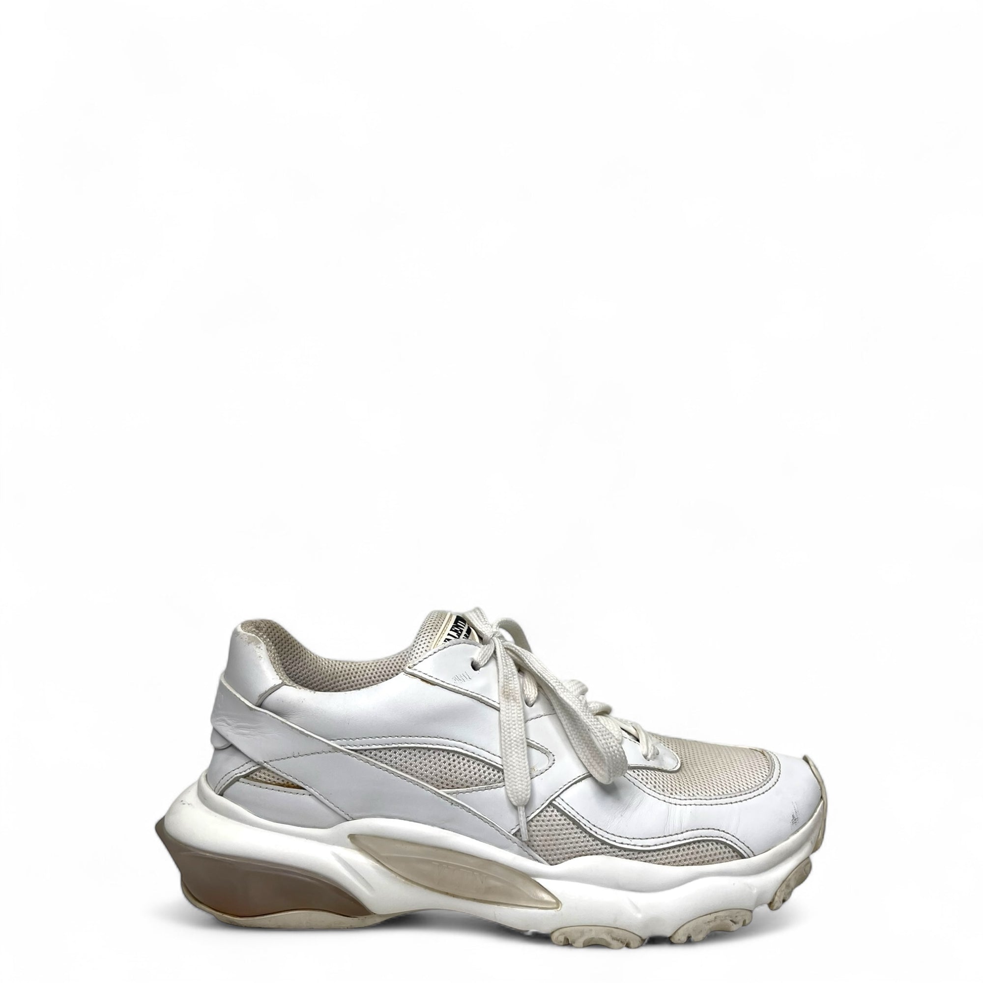 Valentino Garavani White Bounce Leather Trainers Size 6