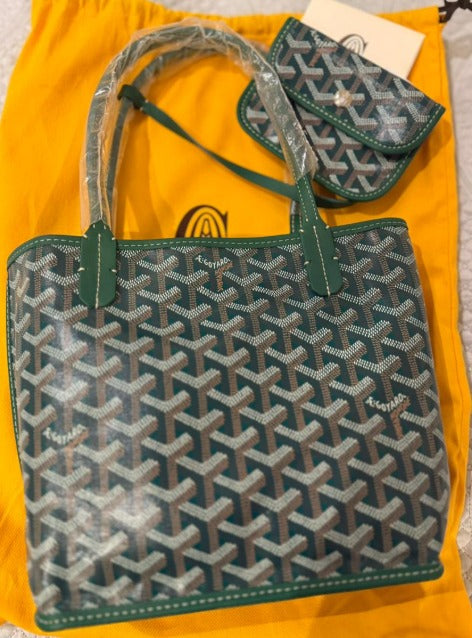 Goyard Mini Anjou Green Reversible Bag