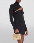 Jimmy Choo Gold Quilted Nappa Leather Vanity Case