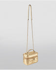 Jimmy Choo Gold Quilted Nappa Leather Vanity Case
