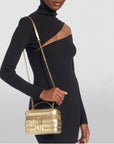 Jimmy Choo Gold Quilted Nappa Leather Vanity Case