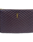 Yves Saint Laurent Burgundy Matelasse Leather document Holder