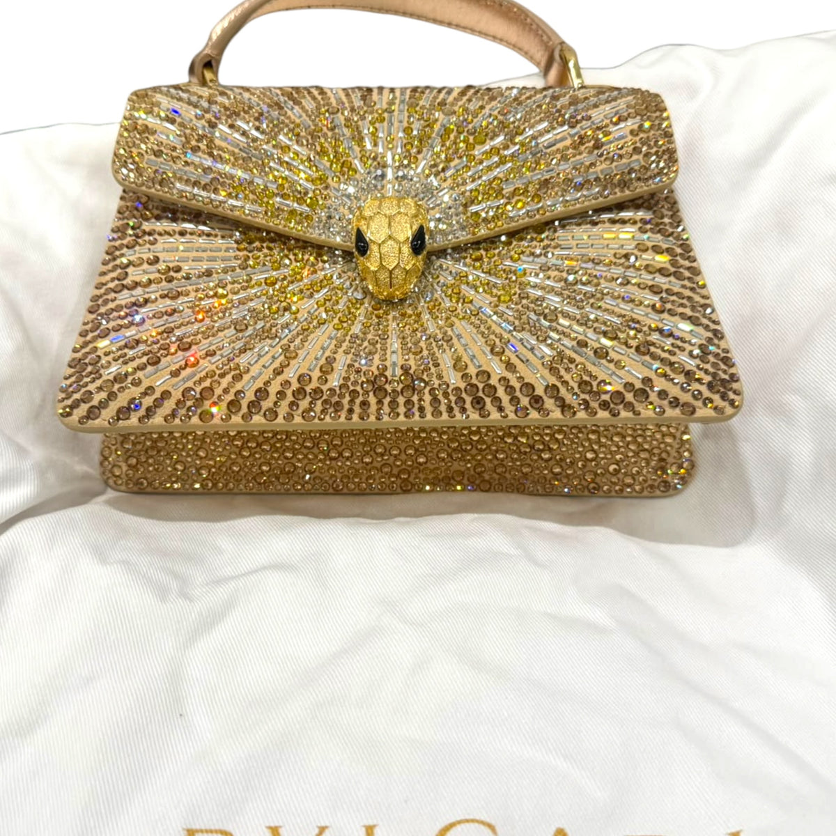 Bvlgari Serpenti Forever Mini multi crystal Top Handle Bag