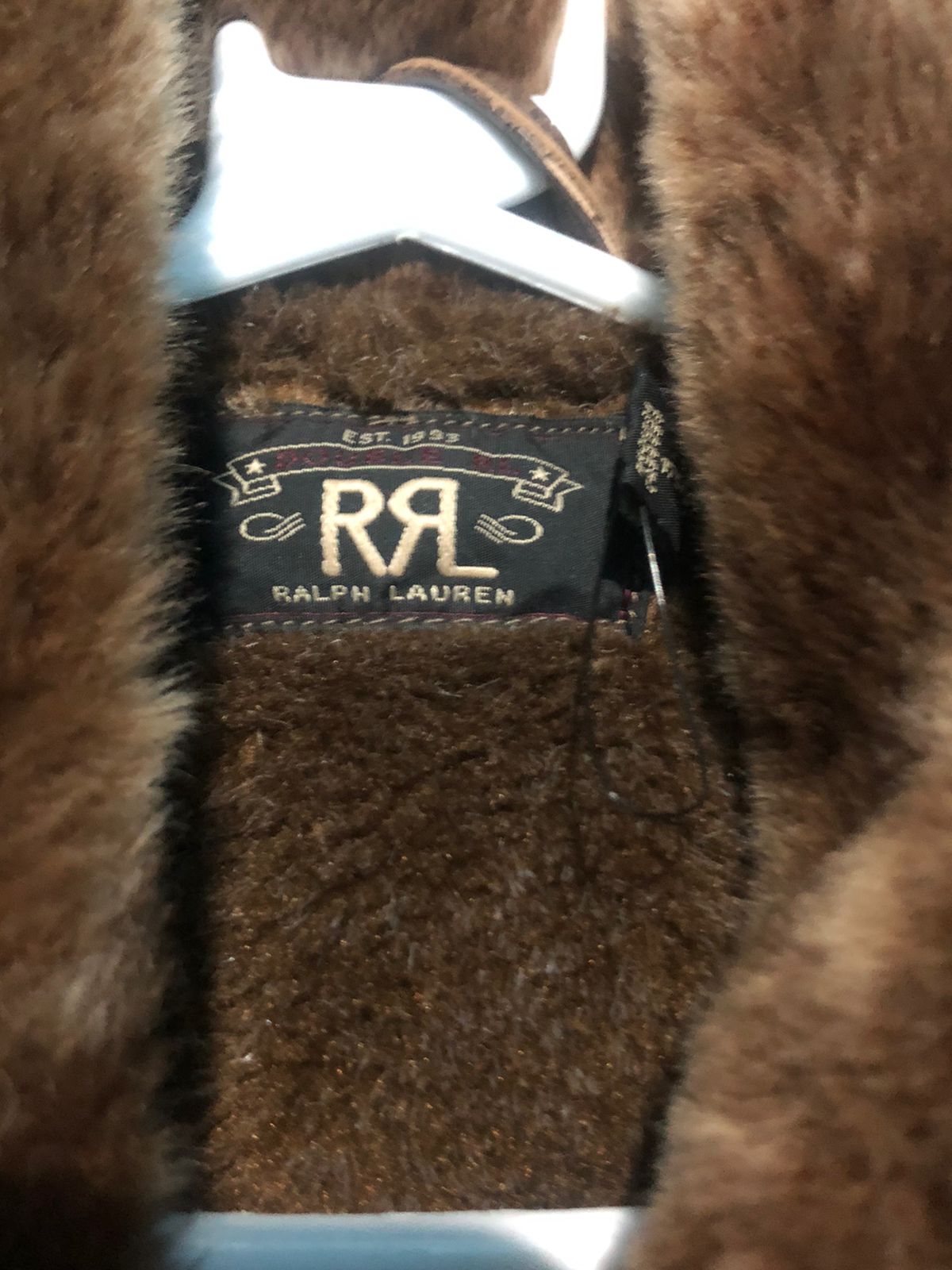 RRL by Ralph Lauren Fur Leather Jacket Size L