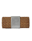 Tory Burch Rattan Silver Clutch