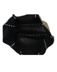 Brown Pebbled Leather Medium Rockstud Trapeze Tote Bag
