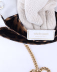 White Leather Wallet On Chain