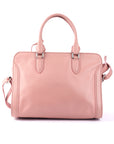 Peach Leather Skull Padlock Tote