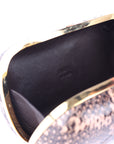 ALEXANDER MCQUEEN Python Skull Box Clutch Brown