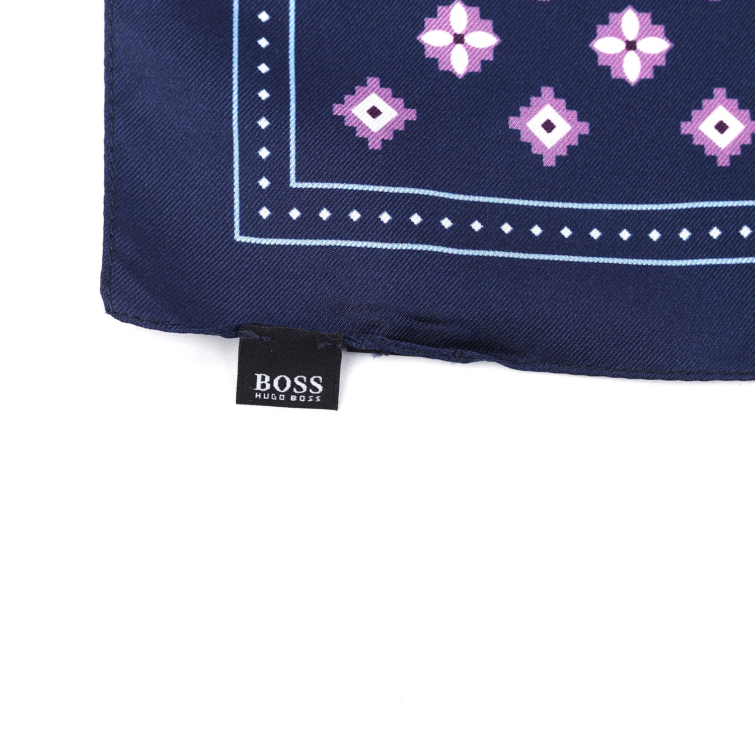 Hugo Boss Silk Pocket Square With Digital Print