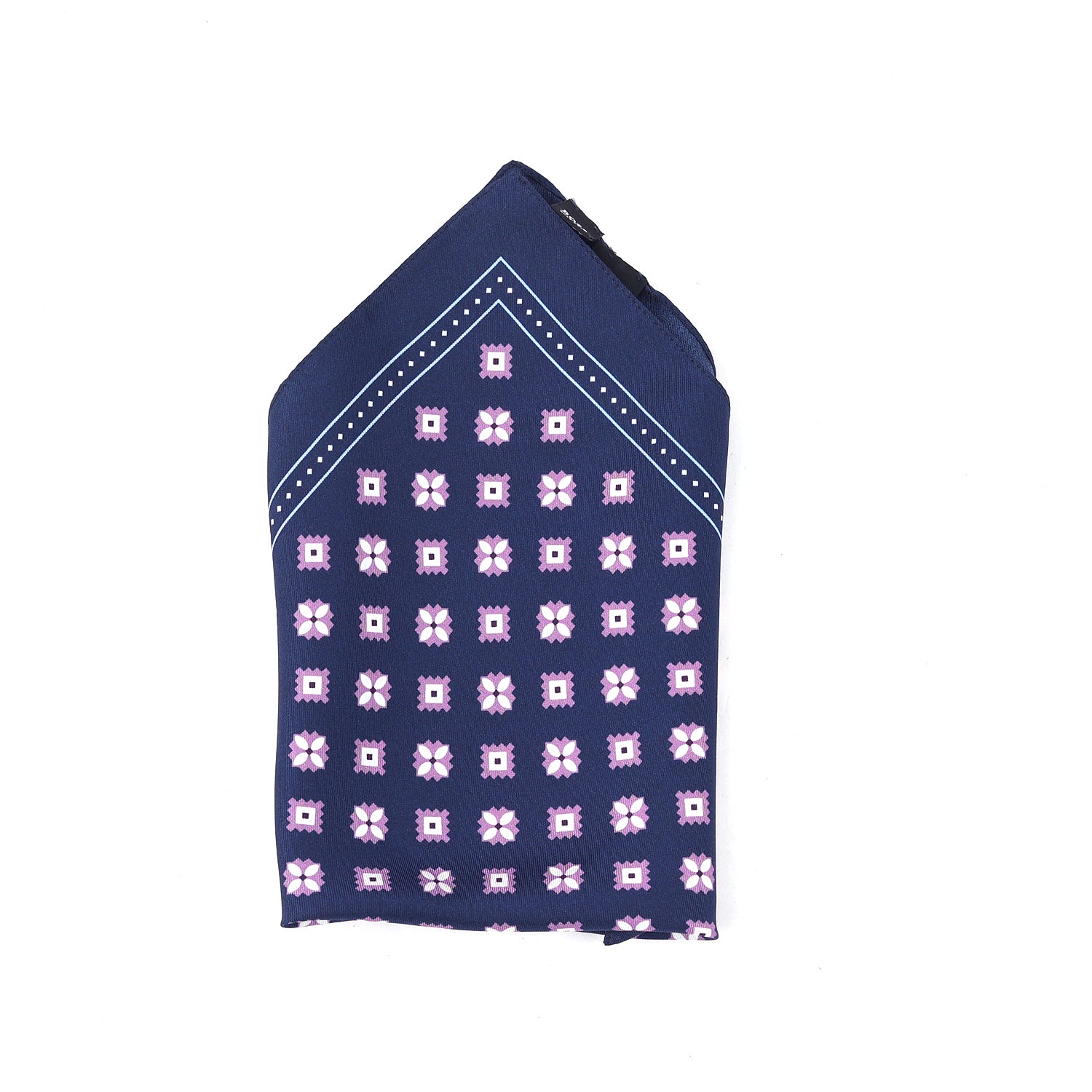 Hugo Boss Silk Pocket Square With Digital Print