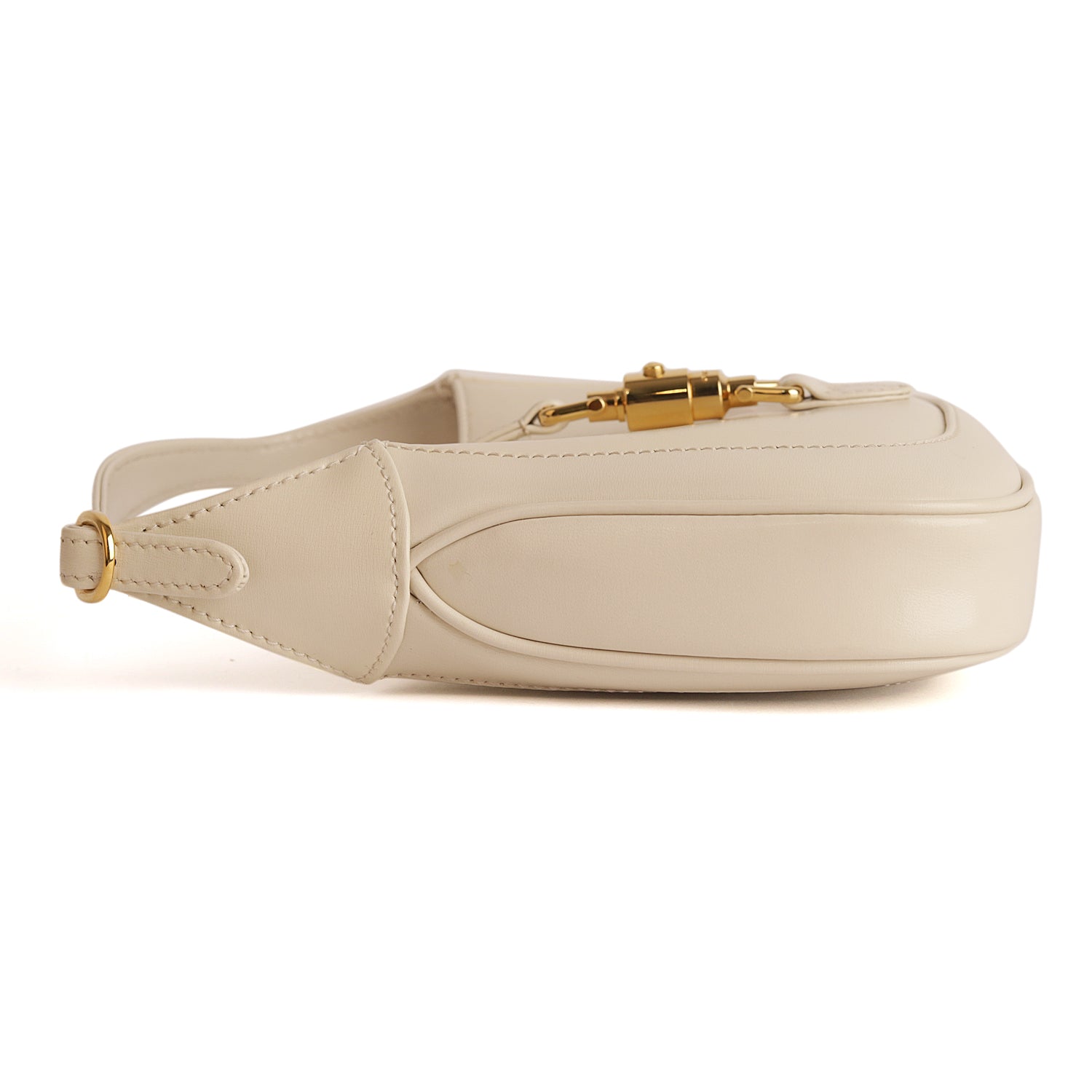 Gucci White Leather Mini 1961 Jackie Shoulder Bag