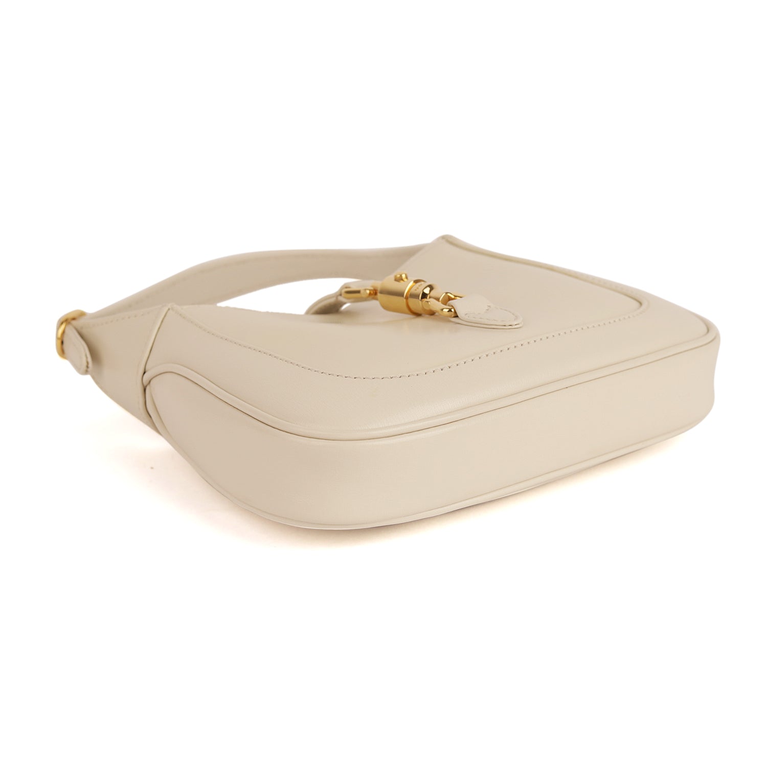 Gucci White Leather Mini 1961 Jackie Shoulder Bag