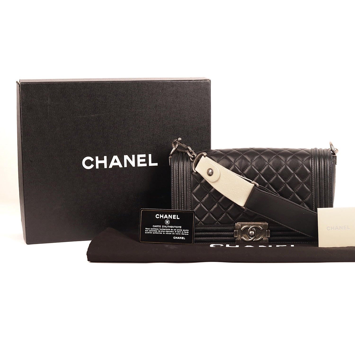 Chanel Quilted Wild Stitched Leather Medium Boy Bag