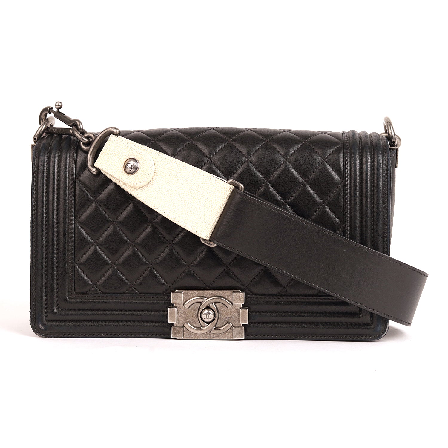 Chanel Quilted Wild Stitched Leather Medium Boy Bag